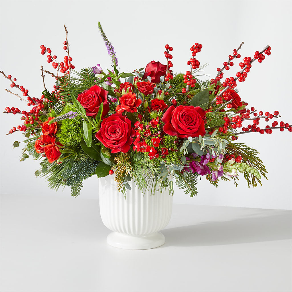 Big Red Bow Bouquet – AMCS FLOWERS & PERSONAL SERVICES LLC, Chesapeake VA