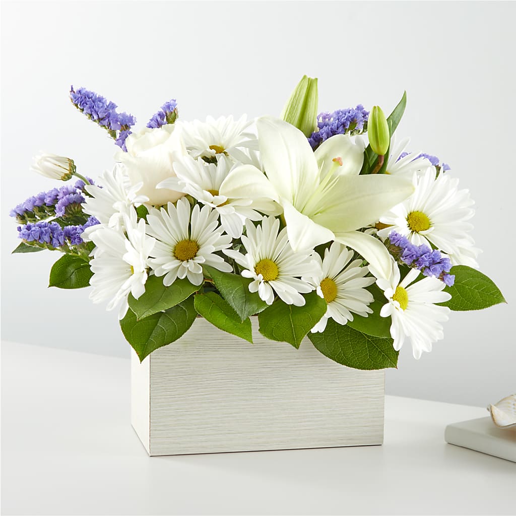 Beyond Blue Box Bouquet – AMCS FLOWERS & PERSONAL SERVICES LLC, Chesapeake VA