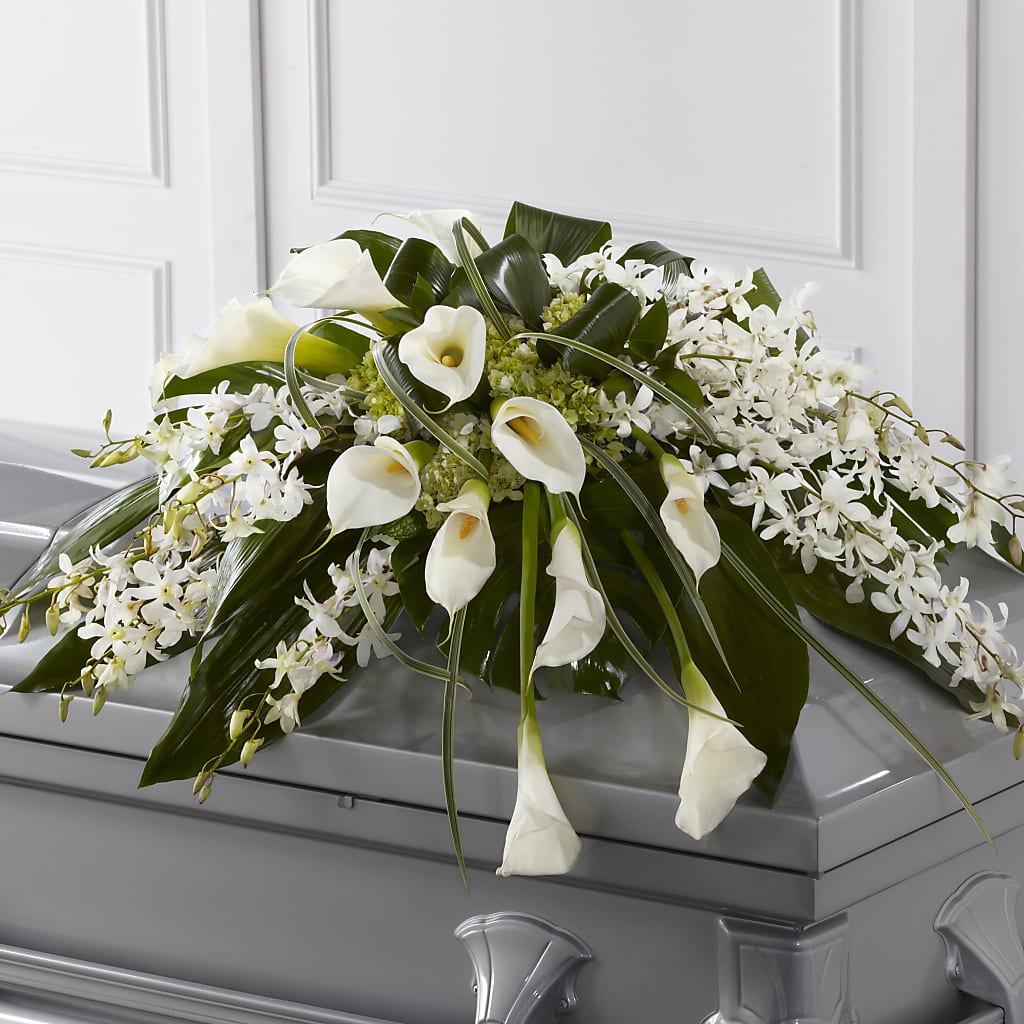 Angel Wings Casket Spray – AMCS FLOWERS & PERSONAL SERVICES LLC, Chesapeake VA