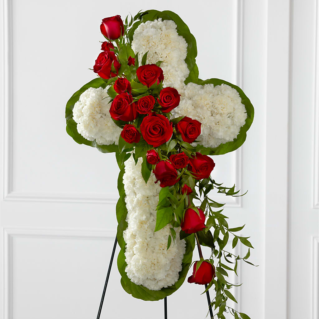 Floral Cross Easel – AMCS FLOWERS & PERSONAL SERVICES LLC, Chesapeake VA
