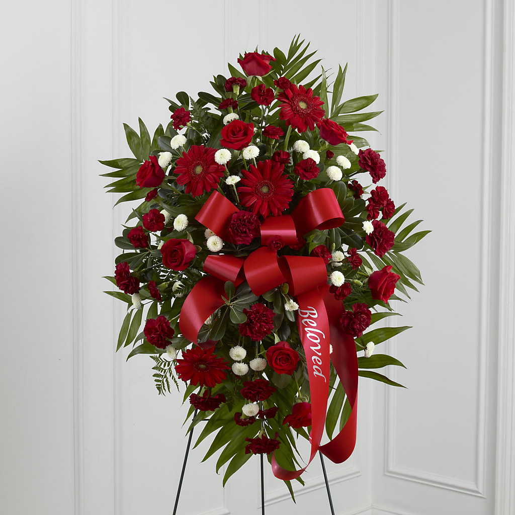 Treasured Memories Standing Spray – AMCS FLOWERS & PERSONAL SERVICES LLC, Chesapeake VA