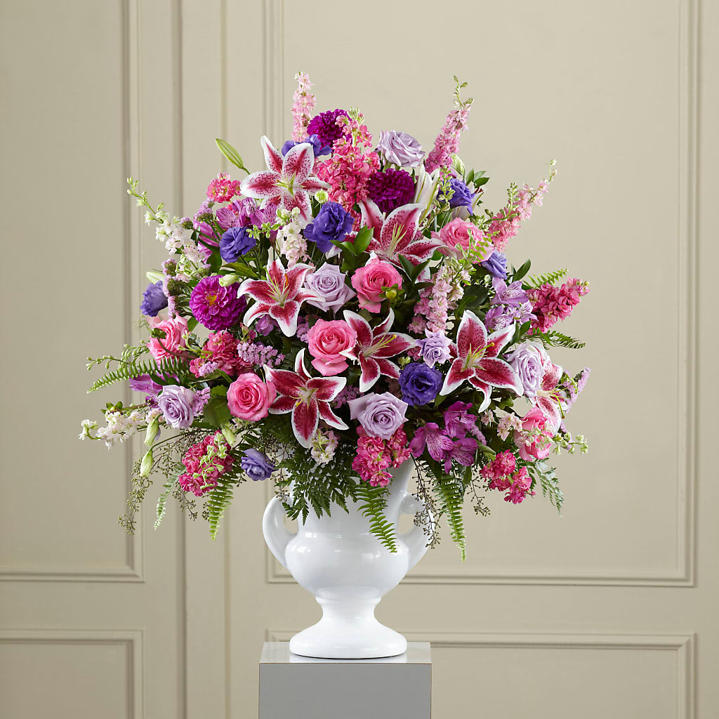 Peaceful Tribute Arrangement – AMCS FLOWERS & PERSONAL SERVICES LLC, Chesapeake VA