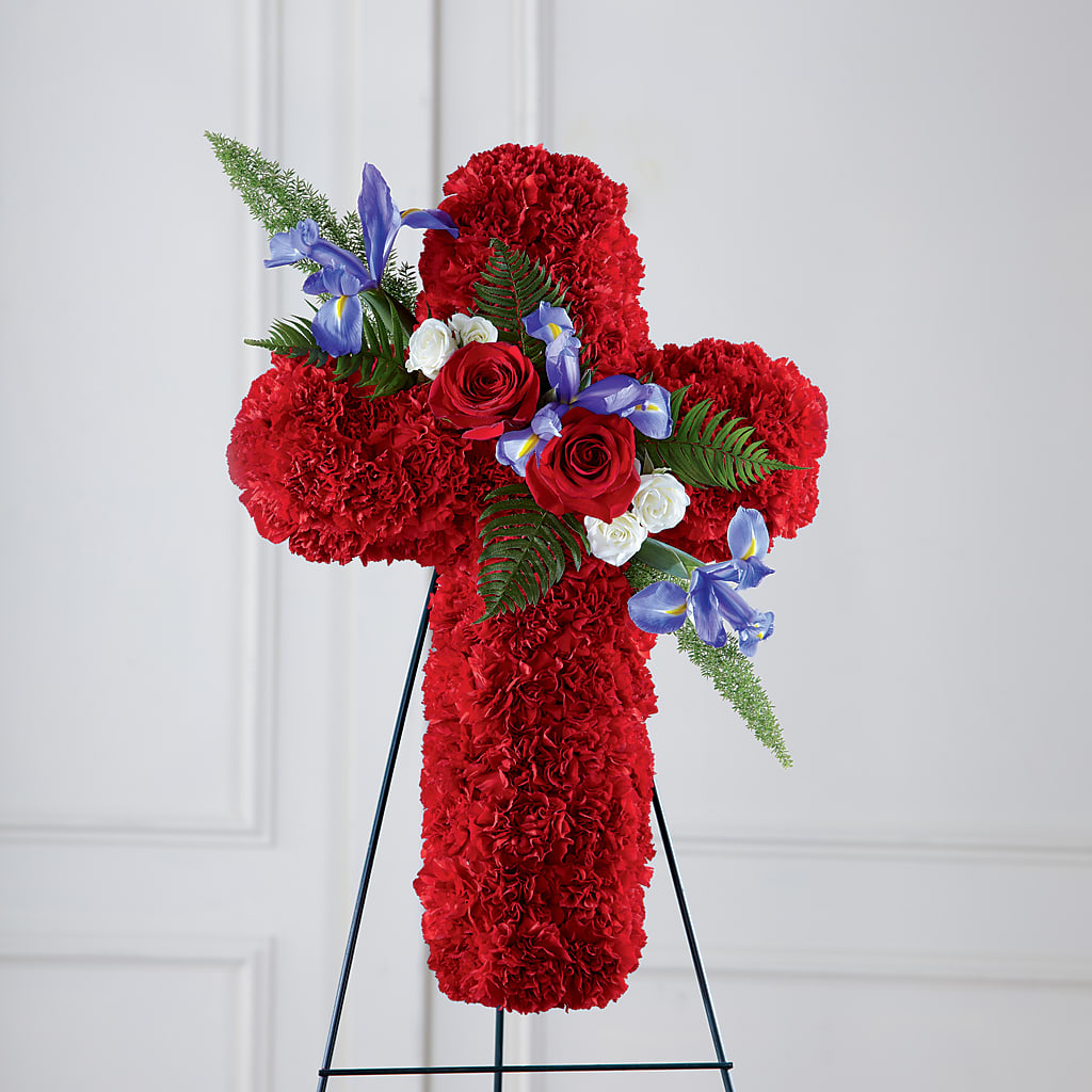 Faithful Hero Floral Cross – AMCS FLOWERS & PERSONAL SERVICES LLC, Chesapeake VA