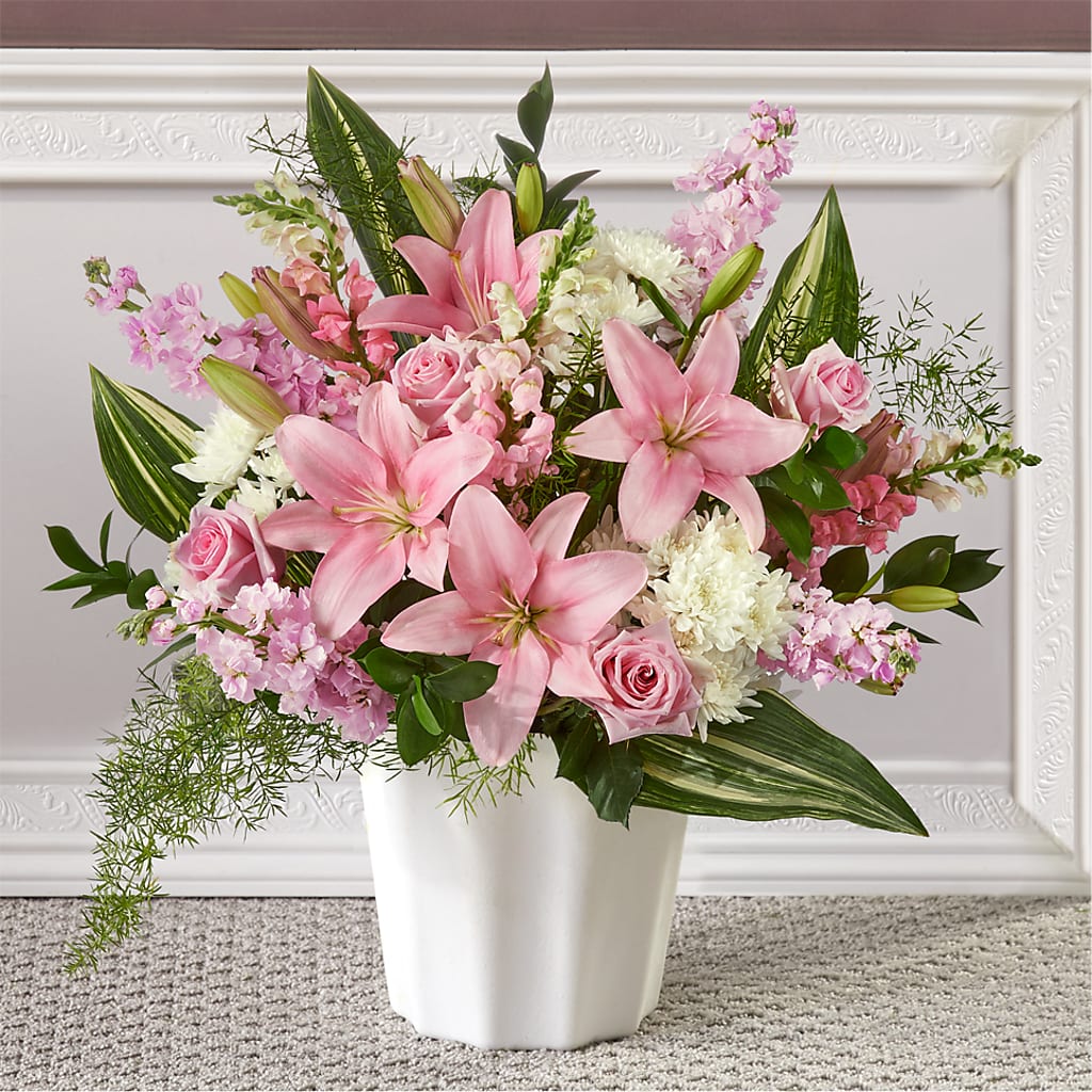Simply Serene Floor Basket – AMCS FLOWERS & PERSONAL SERVICES LLC, Chesapeake VA