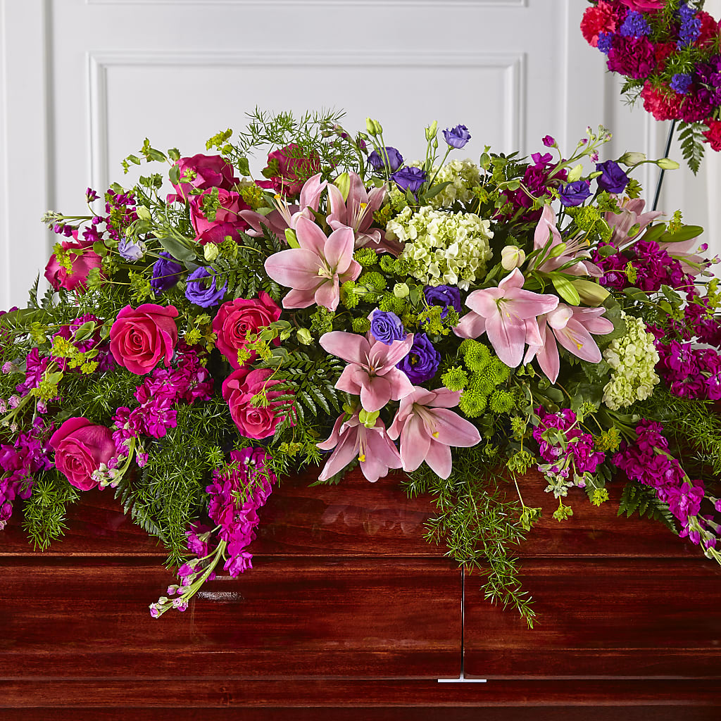 Radiant Tribute Casket Spray – AMCS FLOWERS & PERSONAL SERVICES LLC, Chesapeake VA
