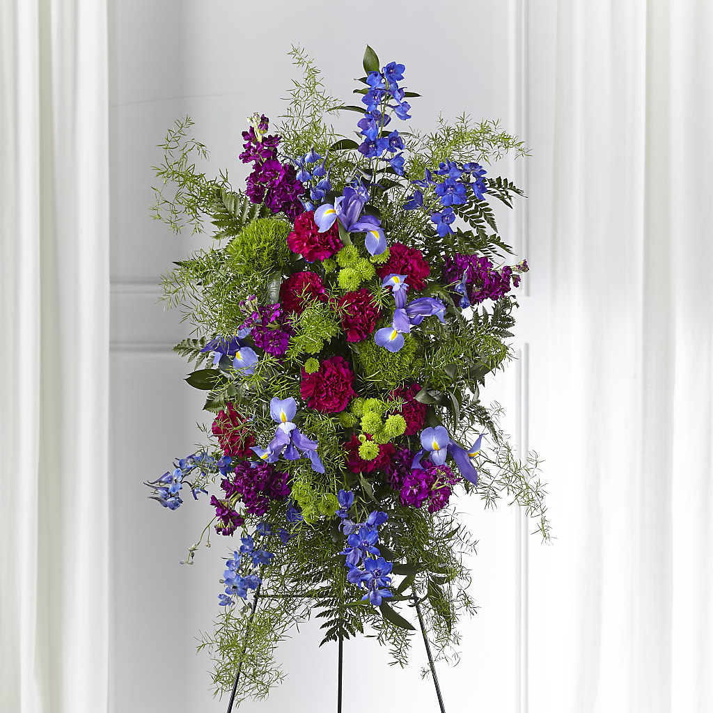 Heavenly Skies Standing Spray – AMCS FLOWERS & PERSONAL SERVICES LLC, Chesapeake VA