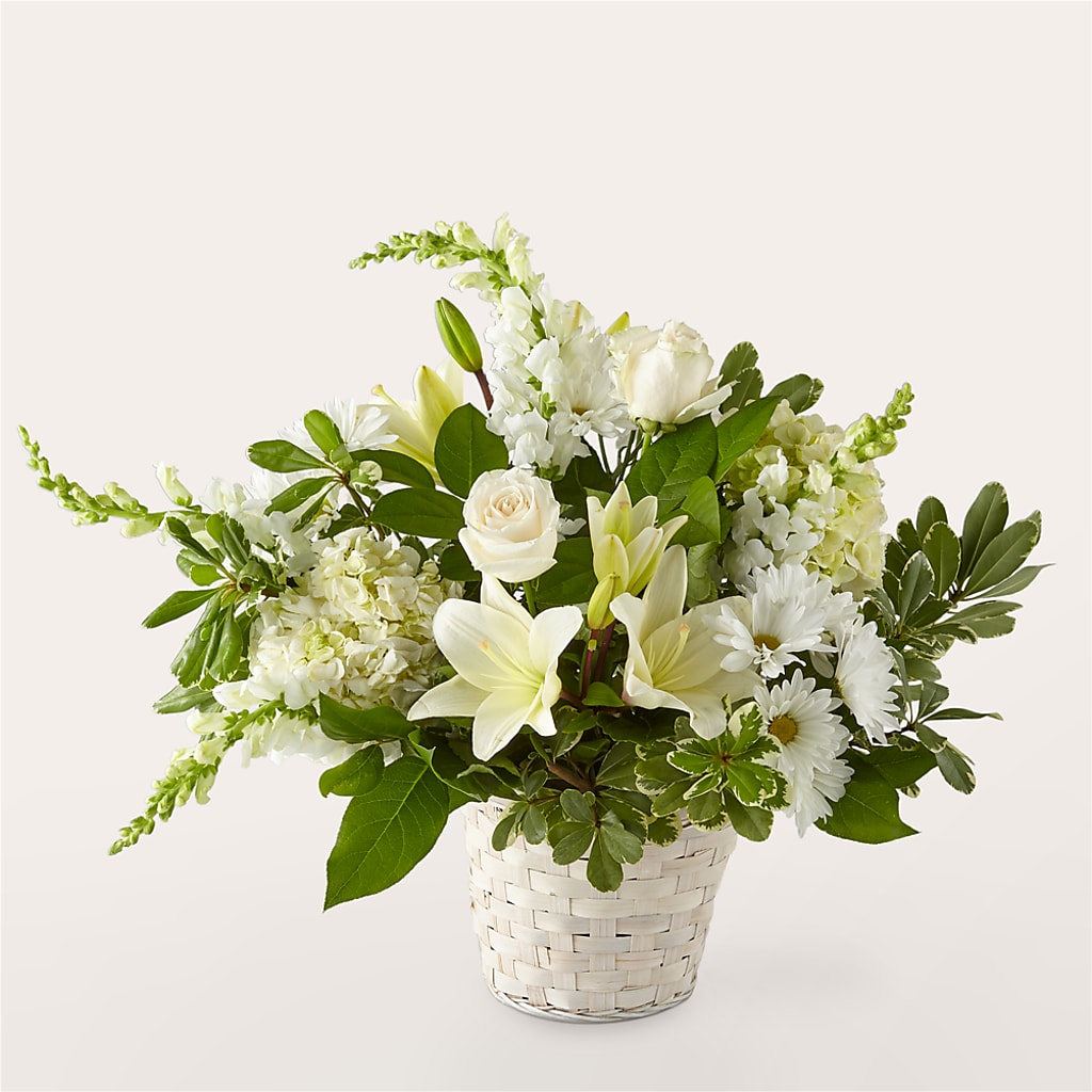 Ivory Elegance Floral Basket – AMCS FLOWERS & PERSONAL SERVICES LLC, Chesapeake VA