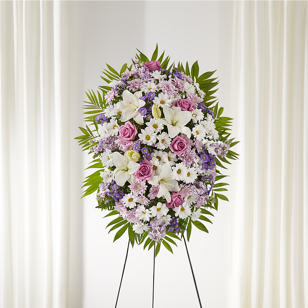 Surrounded by Love Standing Spray – AMCS FLOWERS & PERSONAL SERVICES LLC, Chesapeake VA