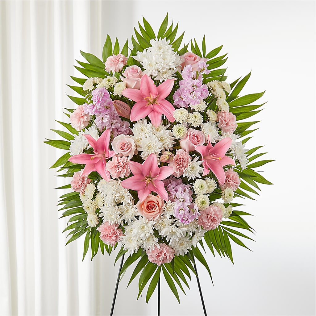 Offering Solace Standing Spray – AMCS FLOWERS & PERSONAL SERVICES LLC, Chesapeake VA