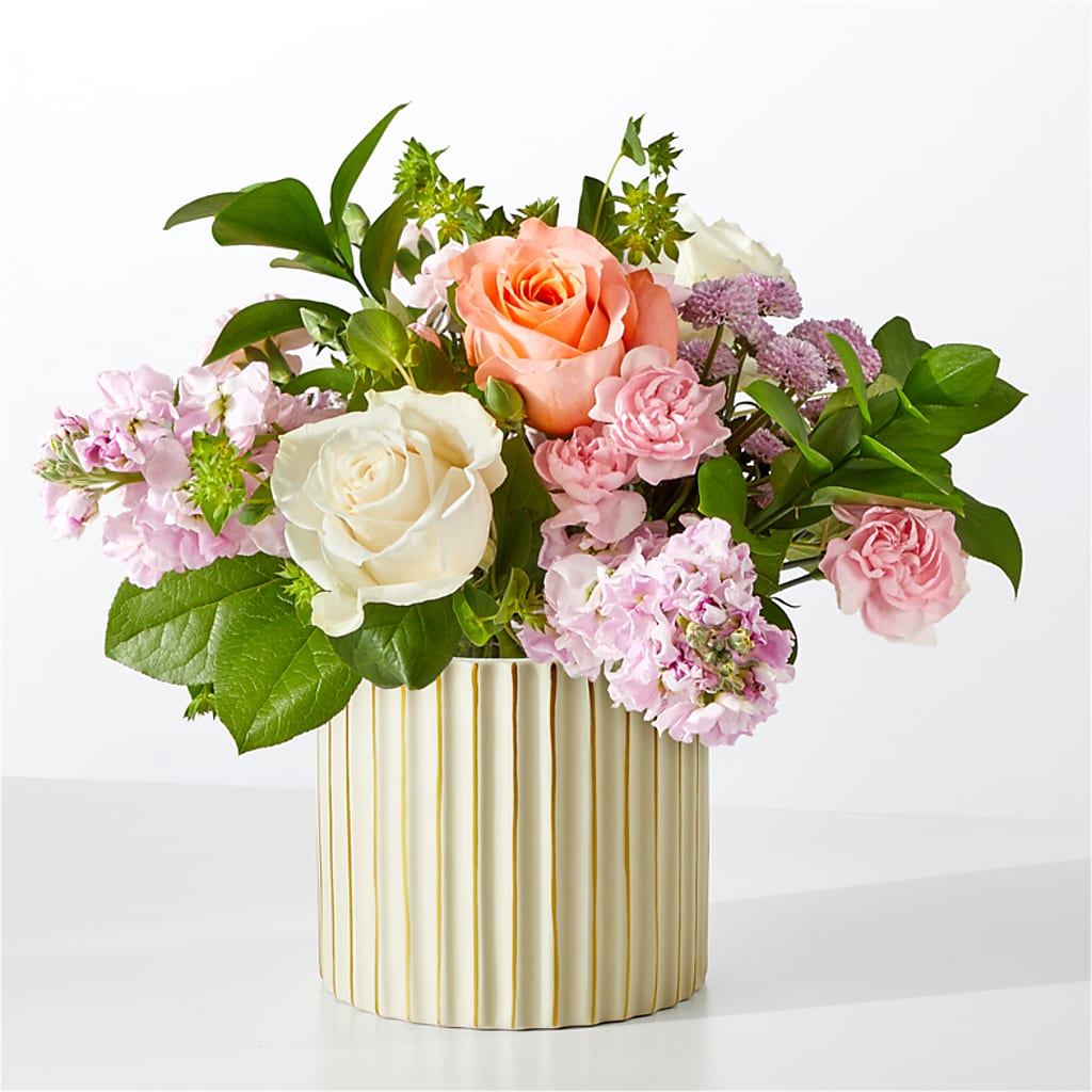 French Market Bouquet with Ivory Vase – AMCS FLOWERS & PERSONAL SERVICES LLC, Chesapeake VA