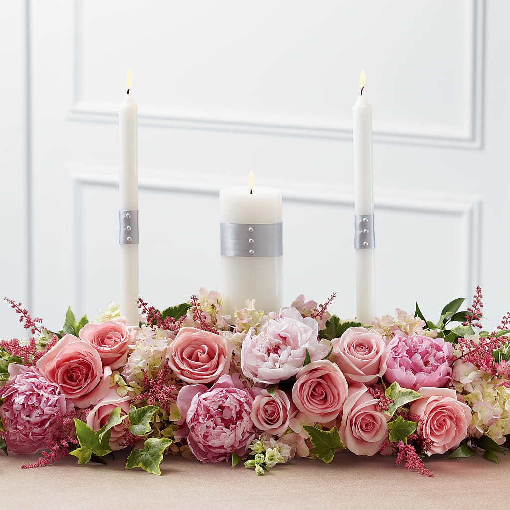 Worldwide Romance Unity Candle Arrangement – AMCS FLOWERS & PERSONAL SERVICES LLC, Chesapeake VA