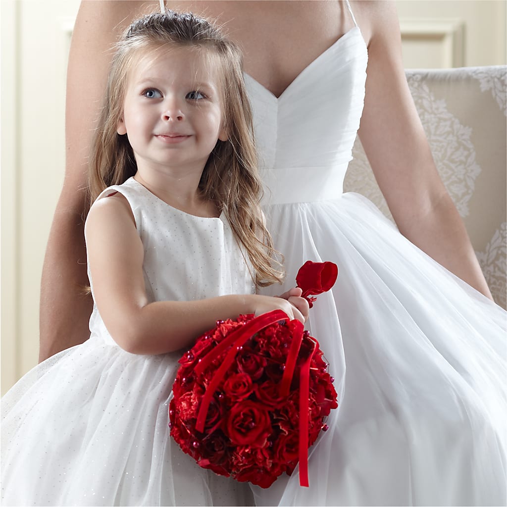 Pure at Heart Flower Girl Arrangement – AMCS FLOWERS & PERSONAL SERVICES LLC, Chesapeake VA