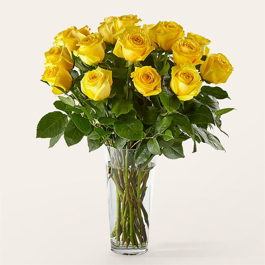 Long Stem Yellow Rose Bouquet – AMCS FLOWERS & PERSONAL SERVICES LLC, Chesapeake VA