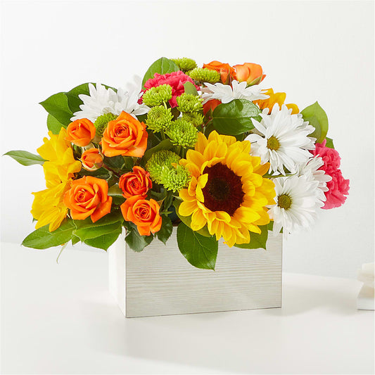 Sun-drenched Blooms Box Bouquet