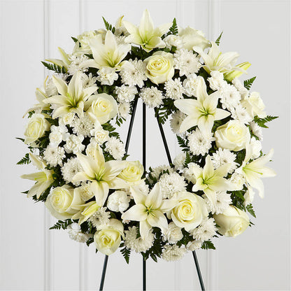 Treasured Tribute Wreath – AMCS FLOWERS & PERSONAL SERVICES LLC, Chesapeake VA