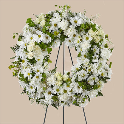Faithful Wishes Wreath – AMCS FLOWERS & PERSONAL SERVICES LLC, Chesapeake VA