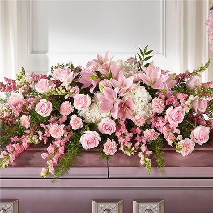 Life & Remembrance Casket Spray – AMCS FLOWERS & PERSONAL SERVICES LLC, Chesapeake VA