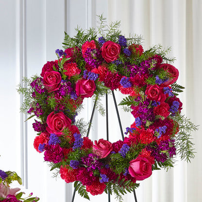Calming Colors Wreath – AMCS FLOWERS & PERSONAL SERVICES LLC, Chesapeake VA