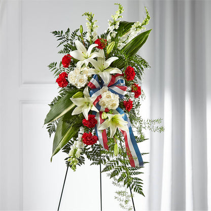 Stars of Life Standing Spray – AMCS FLOWERS & PERSONAL SERVICES LLC, Chesapeake VA