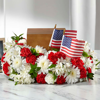 Spirit of Patriotism Cremation Adornment – AMCS FLOWERS & PERSONAL SERVICES LLC, Chesapeake VA