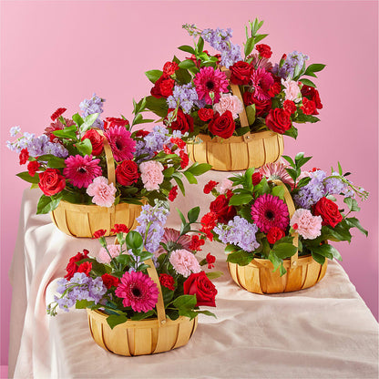Pink Picnic Basket – AMCS FLOWERS & PERSONAL SERVICES LLC, Chesapeake VA