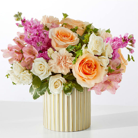 Paradise Bouquet with Ivory Vase – AMCS FLOWERS & PERSONAL SERVICES LLC, Chesapeake VA