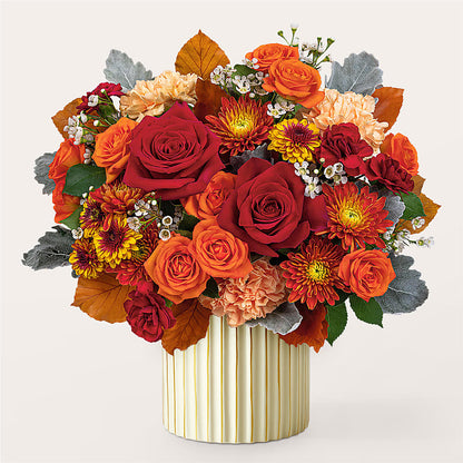 Merlot Bouquet with Ivory Vase – AMCS FLOWERS & PERSONAL SERVICES LLC, Chesapeake VA