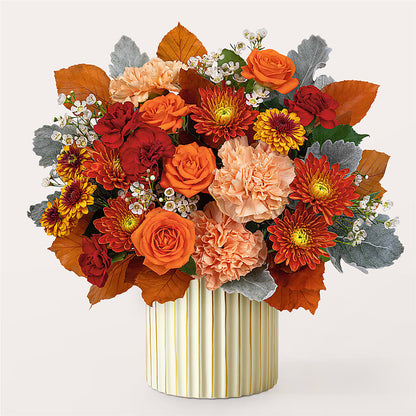 Merlot Bouquet with Ivory Vase – AMCS FLOWERS & PERSONAL SERVICES LLC, Chesapeake VA