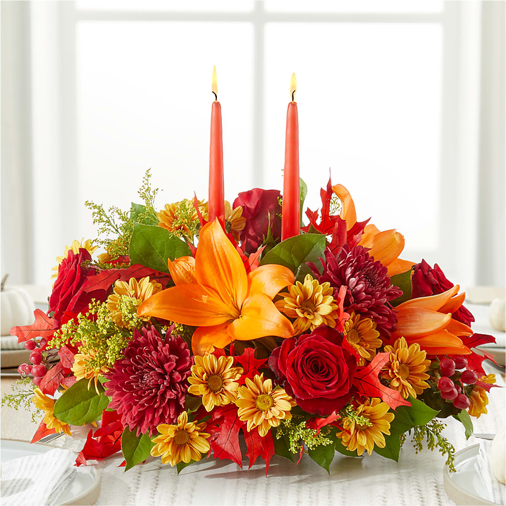 Autumn's Embrace Centerpiece – AMCS FLOWERS & PERSONAL SERVICES LLC, Chesapeake VA