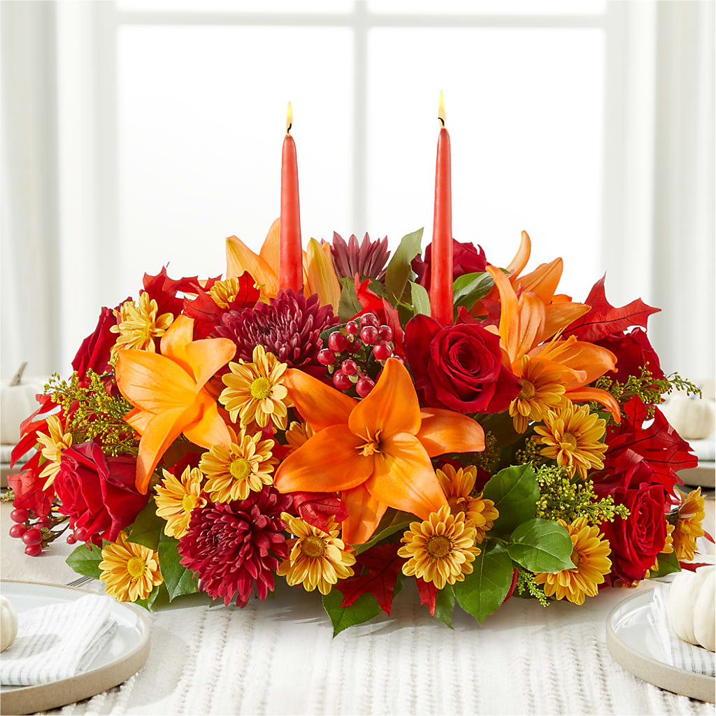 Autumn's Embrace Centerpiece – AMCS FLOWERS & PERSONAL SERVICES LLC, Chesapeake VA