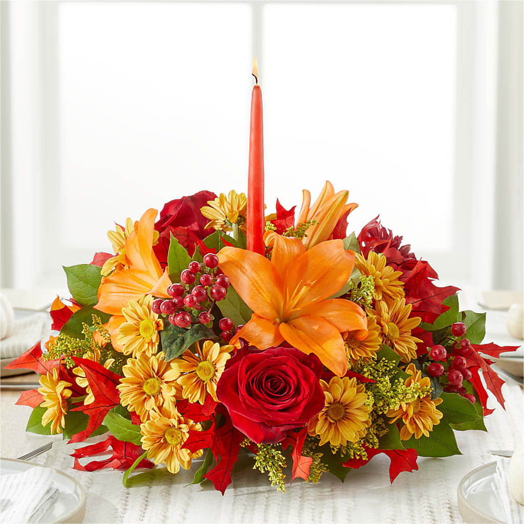 Autumn's Embrace Centerpiece – AMCS FLOWERS & PERSONAL SERVICES LLC, Chesapeake VA
