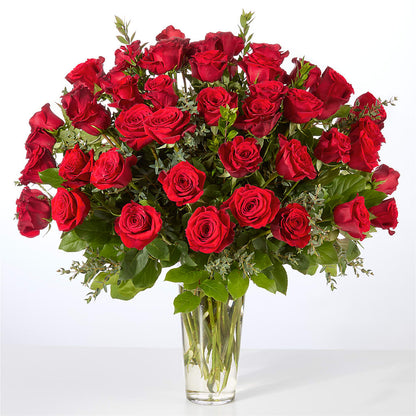 Forever Yours Fifty Stem Red Rose Bouquet – AMCS FLOWERS & PERSONAL SERVICES LLC, Chesapeake VA