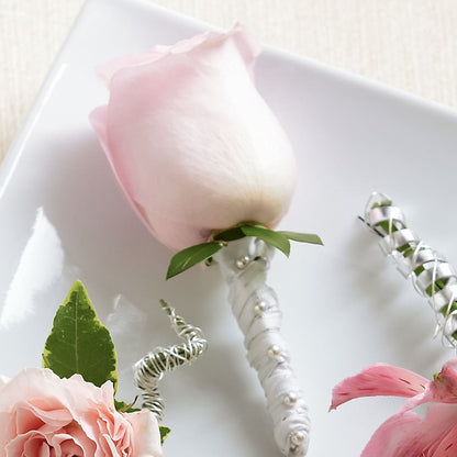 Pink Rose Boutonniere – AMCS FLOWERS & PERSONAL SERVICES LLC, Chesapeake VA