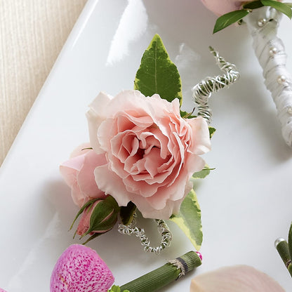Pink Spray Rose Boutonniere – AMCS FLOWERS & PERSONAL SERVICES LLC, Chesapeake VA